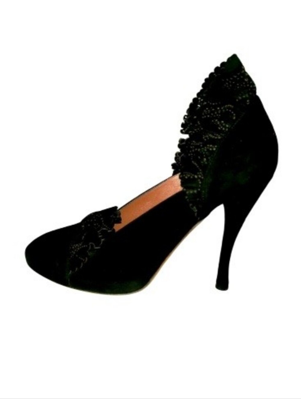Tabitha Simmons Black Suede French Maid Pumps IT39.5/US9.5